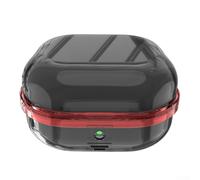 Étui robuste pour écouteurs Samsung Buds4 Pro Drop pour preuve de pare-chocs en TPU avec porte-clés violet noir (rouge + noir)