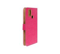 Coque et étui téléphone mobile Avizar Etui pour Logicom Solar Portefeuille Fixation Adhésive Fermeture Aimantée Rose