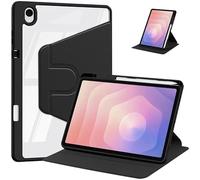 Étui Rotatif à 360° Compatible avec la Samsung Galaxy Tab S11 Ultra 14,6" SM-X930/X936B 2025 - Nouvelle Coque arrière Rigide en Acrylique HD(Black)