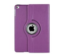 Étui rotatif à 360° pour iPad 9.7 - Compatible avec iPad 5e/6ème génération (2017/2018), iPad Air 1 (2013), iPad Air 2 (2014) - Cuir PU Stand Cover avec fonction veille/réveil automatique (Violet)