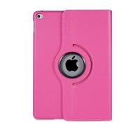 Étui rotatif à 360° pour iPad 9.7 - Compatible avec iPad 5e/6ème génération (2017/2018), iPad Air 1 (2013), iPad Air 2 (2014) - Housse en cuir PU avec fonction veille/réveil automatique (Rose)