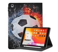 Étui Rotatif pour iPad 7e, 8e et 9e génération (écran 10,2" - Versions 2019, 2020 et 2021), étui Folio en Cuir synthétique Multi-Angle avec Porte-Crayon, Veille/réveil Automatique, Ballon de Football