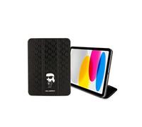 Karl Lagerfeld Étui Folio Monogram Icon Saffiano Magnétique Multiposition iPad 10,9 Noir