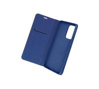 Etui Samsung A53 5G Carbone Porte-carte Support Forcell Luna Book Carbon Bleu