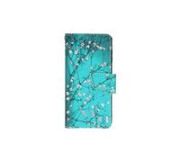 Etui Samsung Galaxy A12 Clapet Multicompartiments Support Vidéo Petites Fleurs