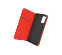 Etui Samsung Galaxy A52 et A52s Porte-carte Support Vidéo Cuir Véritable rouge