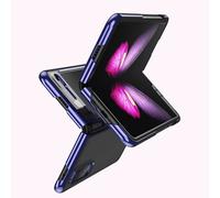 Étui Samsung Galaxy Fold : étui robuste avec cadre métallique bleu
