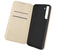 Etui pour Samsung Galaxy S22 Plus Clapet Portefeuille Fonction Support Vidéo Doré