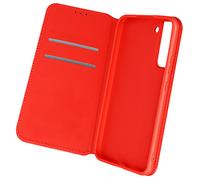Étui pour Samsung S22+ Portefeuille Support Rouge