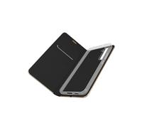Etui Samsung Galaxy S22 Porte-carte Support Vidéo Forcell Luna Book Gold Noir