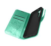 Étui Samsung Galaxy S22 Portefeuille Support Vidéo Mandala Arbre Forcell Vert