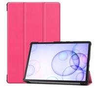 Etui Samsung Galaxy TAB S6 10,5 2019 T860 / T865 Wifi - 4G/LTE Smartcover pliable rose avec stand - Housse coque de protection New Galaxy TAB S6 - Accessoires tablette pochette XEPTIO 10.5 : Exceptional Smart case ! Rose
