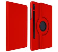 Étui Samsung Galaxy Tab S7 11.0 et Tab S8 Fonction Support Rotatif 360° Rouge