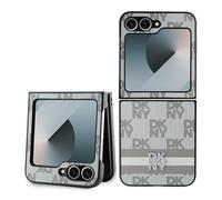 Coque pour Galaxy Z Flip6 Élégante avec Motifs à Carreaux et à Rayures Beige