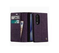 Etui Samsung Galaxy Z Fold 8 Cuir Grainé Anti-RFID Porte-cartes Support Violet