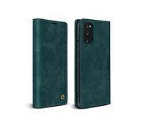 Étui Samsung S20 FE Folio Vintage Portefeuille et Support Vidéo Bleu Canard