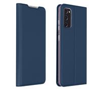Étui pour Samsung S20 FE Support + Porte-carte Effet Satiné Dux Ducis Bleu Nuit