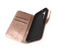 Étui Samsung S22 Portefeuille Support Vidéo Mandala Arbre Forcell Rose Gold