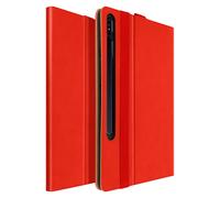 Étui Samsung Tab S7 Plus 12.4 Et S8 Plus Cuir Porte Carte Support Vidéo Rouge