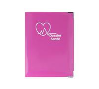 Étui Santé Color Pop Carte Vitale Ordonnances Carte Mutuelle (Fuchsia)