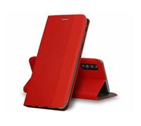 Etui SENSITIVE Book - HUAWEI - P Smart Pro 2019 - Rouge - Coque Rigide - Rabat Mixte