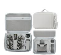 Étui Shoudler pour DJI Avata 360, étui de transport rigide et portable en similicuir, mallette de protection pour le drone Avata 360, la télécommande RC2 et les accessoires de batterie (Gris)