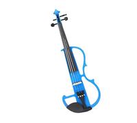Étui Silencieux En Bois Massif Pour Violon Électrique 4/4 Pleine Grandeur Noir Bleu Et Rouge Violons Acoustiques(Blue)