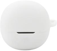Étui Silicone Antichoc Slim Pour Qcy Ht10 - Protection Compatible Charge Sans Fil Avec Attache Porte-Clés - Blanc