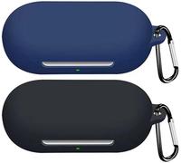 Étui Silicone Compatible Oneplus Buds Z2 Tws ¿ Antichoc, Compatible Recharge Sans Fil, Design 3d Mignon Avec Mousqueton ¿ Noir/Bleu