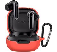 Étui silicone compatible Soundcore by Anker P40i ¿ Housse anti-chocs, anti-rayures et anti-empreintes, mousqueton et accès port de charge, léger et résistant (rouge)