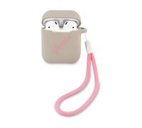 Etui silicone Guess Vintage, Gris Rose - AirPods