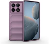 Étui Silicone Liquide Violet Clair Pour Xiaomi Poco X6 Pro 5g / Redmi K70e 5g - Protection 360° Antichoc, Doublure Microfibre, Revêtement Anti-Germes, Compatible Charge Sans Fil & Nfc