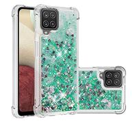 Etui Silicone Paillette Compatible avec Samsung A12, Glitter Paillettes Liquide Etoile Eau Sable Mouvant Crystal Antichoc Souple Bumper Cas Coque de Protection Compatible avec Samsung Galaxy A12
