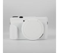 Étui Silicone pour canon G7X pour Mark II Ajustement Parfait(White)
