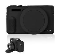 Étui Silicone pour Canon Powershot G7 X Mark III, Coque Antichoc avec Grip e Pro, Housse Anti-Rayures pour Appareil Photo G7X3/G7 XIII, Noir