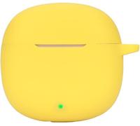Étui silicone slim pour Honor Earbuds X6 ¿ Housse antichoc jaune avec attache/?illet porte-clés, résistante aux rayures et compatible charge sans fil