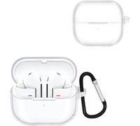 Étui silicone souple transparent antichoc pour Samsung Galaxy Buds 3 / Buds 3 Pro - LED visible & mousqueton inclus