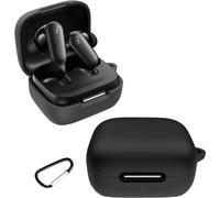 Étui Silicone Souple Ultra¿Fin Pour Anker Soundcore P30i/P3i ¿ Housse Anti¿Choc Avec Mousqueton Et Découpes Pour Port De Charge ¿ Noir