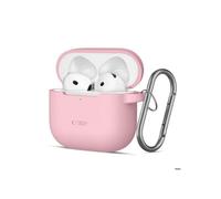 Étui silicone Tech-Protect avec crochet pour Apple AirPods 4 - Rose Poudré