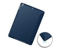 EVETANE Etui Smart Cover iPad 10.2 Pouces (2019/2020/2021) Bleu à rabat avec support