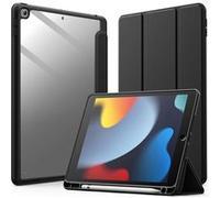 Etui Smart Cover pour iPad 10.2 (2019-2021) Transparente et Noire - Evetane® Transparente et Noire G