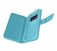 Etui Smartphone 4,3 à 4,7'' Portefeuille Mutirangements Caméra Slide turquoise