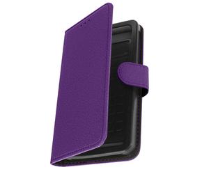 Étui Smartphone 481 à 53 Pouces Tissu Denim Portefeuille Coulissant violet