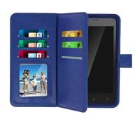 Etui Smartphone 5,0 à 5,3'' Portefeuille Mutirangements Caméra Slide bleu