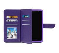 Etui pour Smartphone 50 à 53 pouces Clapet Portefeuille Multi Rangements Caméra Slide violet