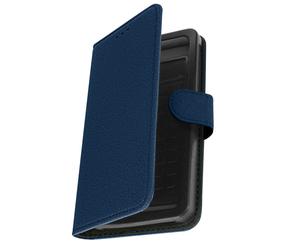 Étui Smartphone 531 à 58 Pouces Tissu Denim Portefeuille Coulissant bleu nuit