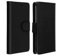 Étui pour Smartphone 4,81 à 5,3 Pouces Tissu Denim Portefeuille Coulissant, Noir