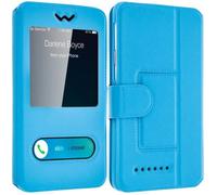 Avizar Étui pour Smartphone Universel Taille XXL 2 Fenêtres Turquoise