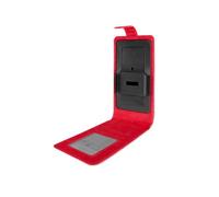 Etui Smartphone Universel Clapet Vertical Portefeuille Taille L rouge