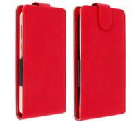 Etui Smartphone Universel Clapet Vertical Portefeuille Taille L Rouge